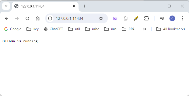 ollama is running